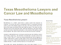 Texas Mesothelioma Lawyers and Cancer Law and Mesothelioma