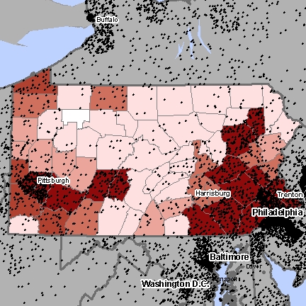 Pennsylvania Asbestos Exposure Sites
